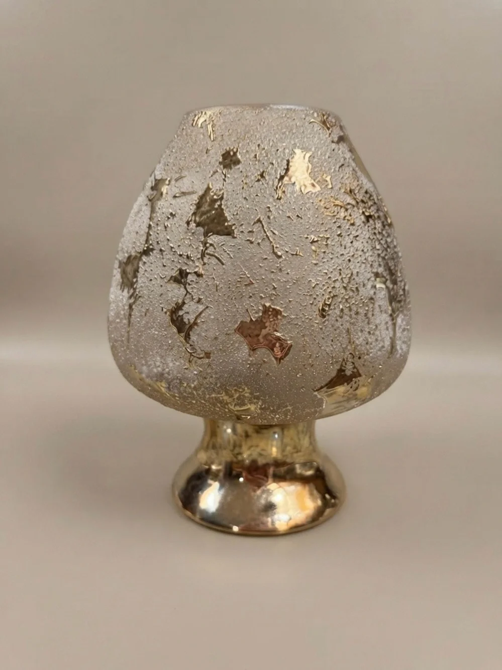 Luster Gold Textured Ceramic Vase - Home Accents
